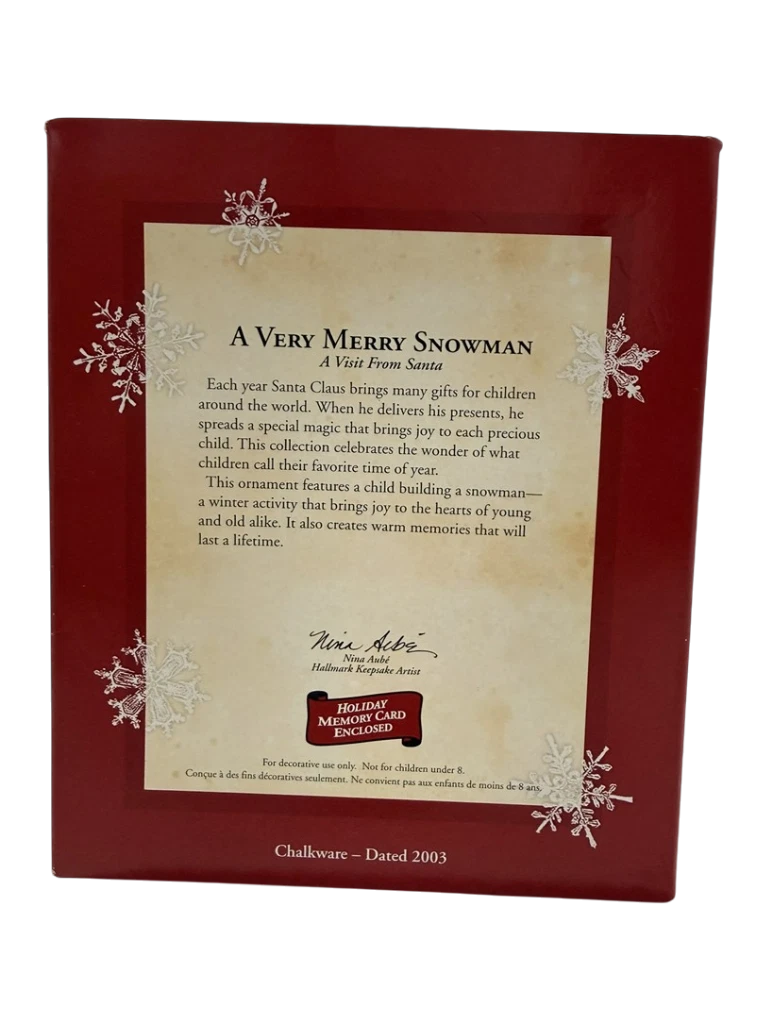 2003 A Very Merry Snowman (A Visit From Santa)