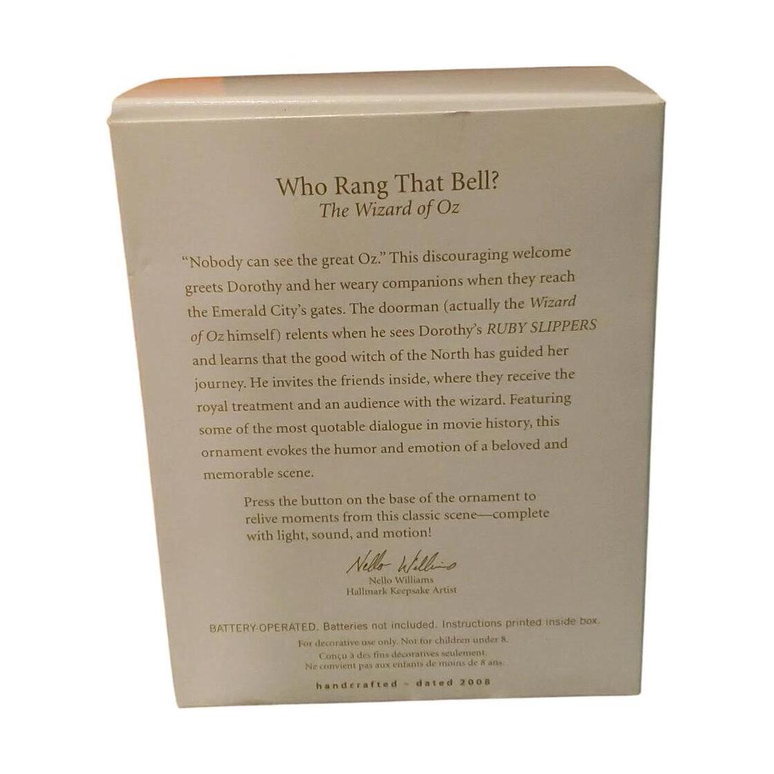 2003 Who Rang That Bell (The Wizard of Oz)