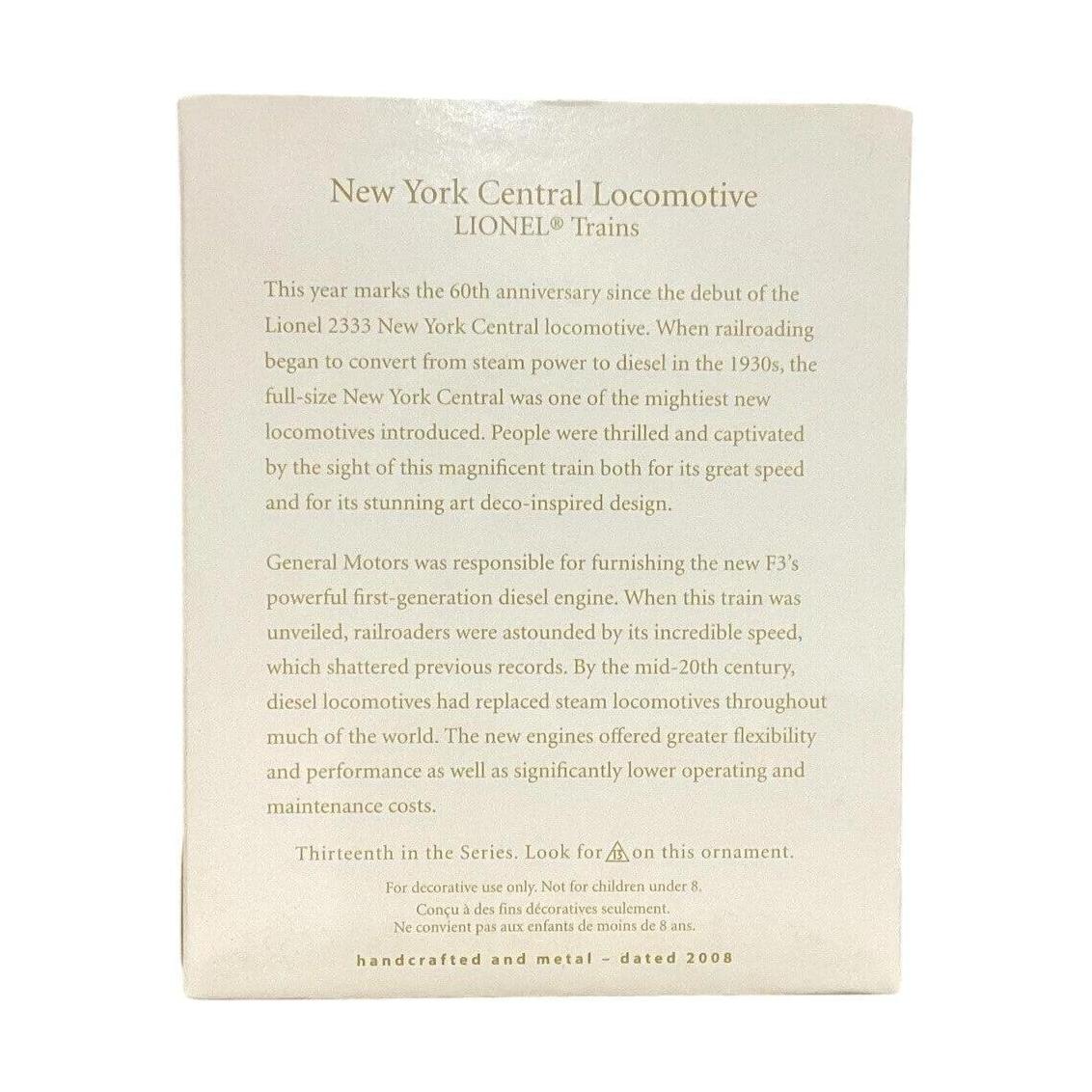 2008 New York Central Locomotive (Lionel)