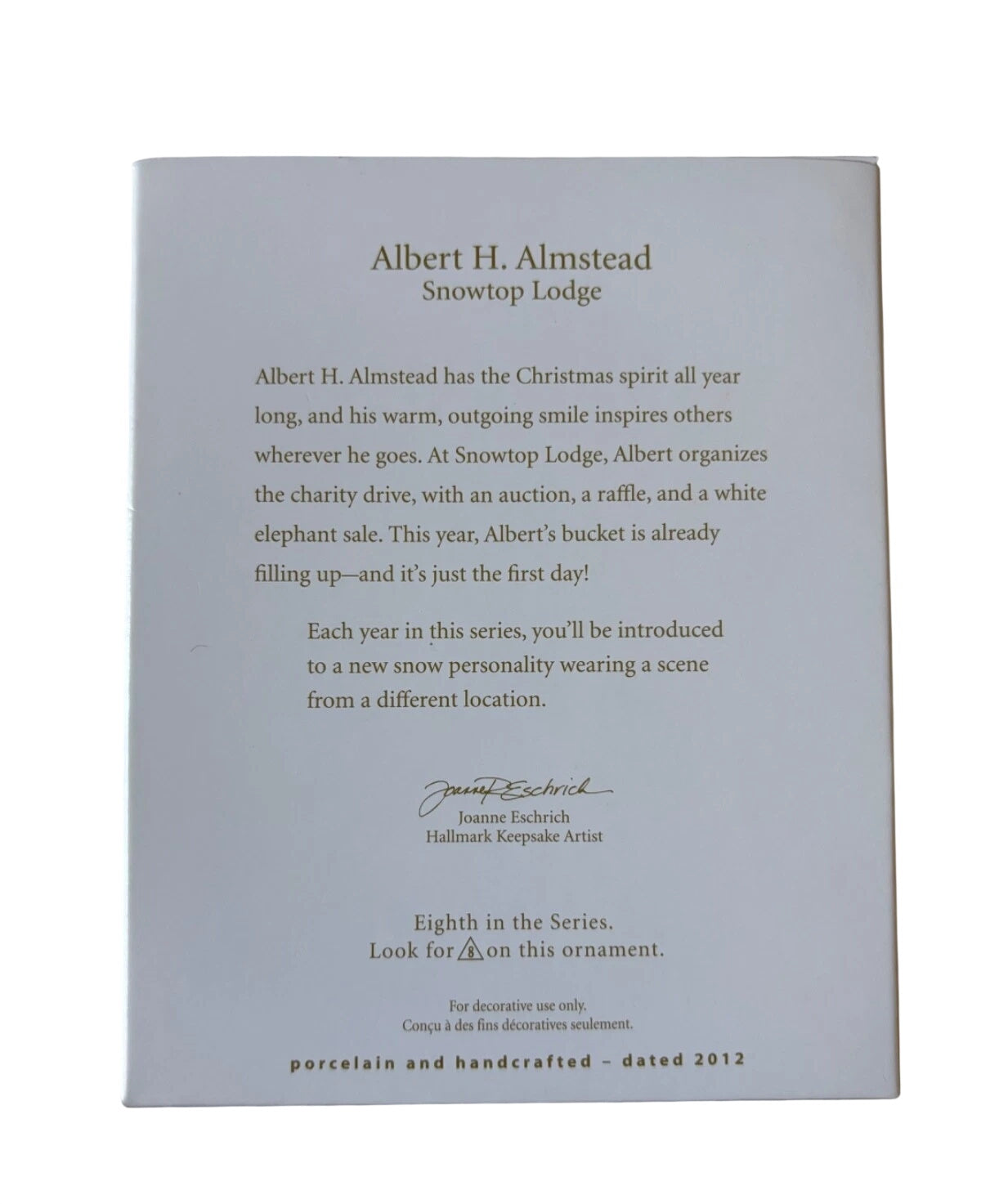 2012 Albert H. Almstead (Snowtop Lodge)