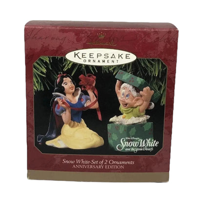 1997 Snow White-Set of 2 Ornaments (Walt Snow White and the Seven Dwarfs)