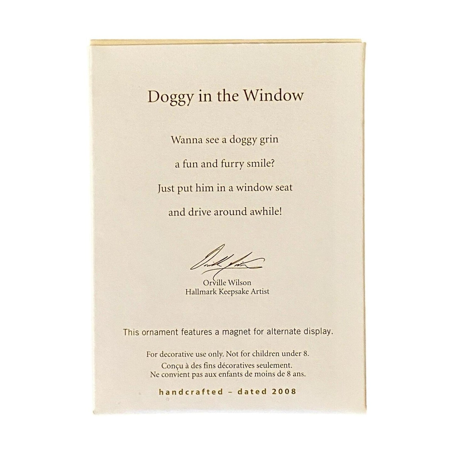 2008 Doggy in the Window (Photo Holder)