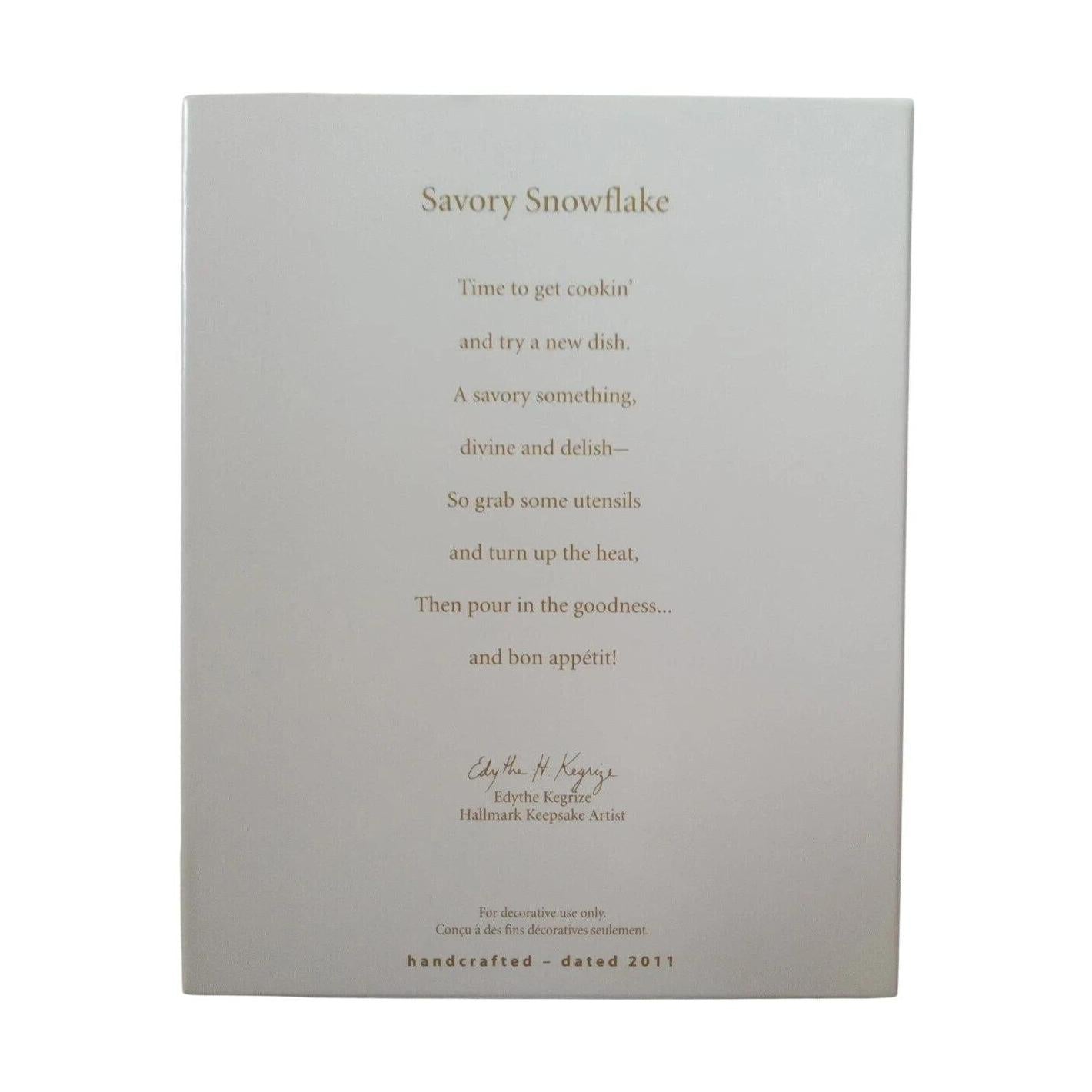 2011 Savory Snowflake (Kitchen & Baking)
