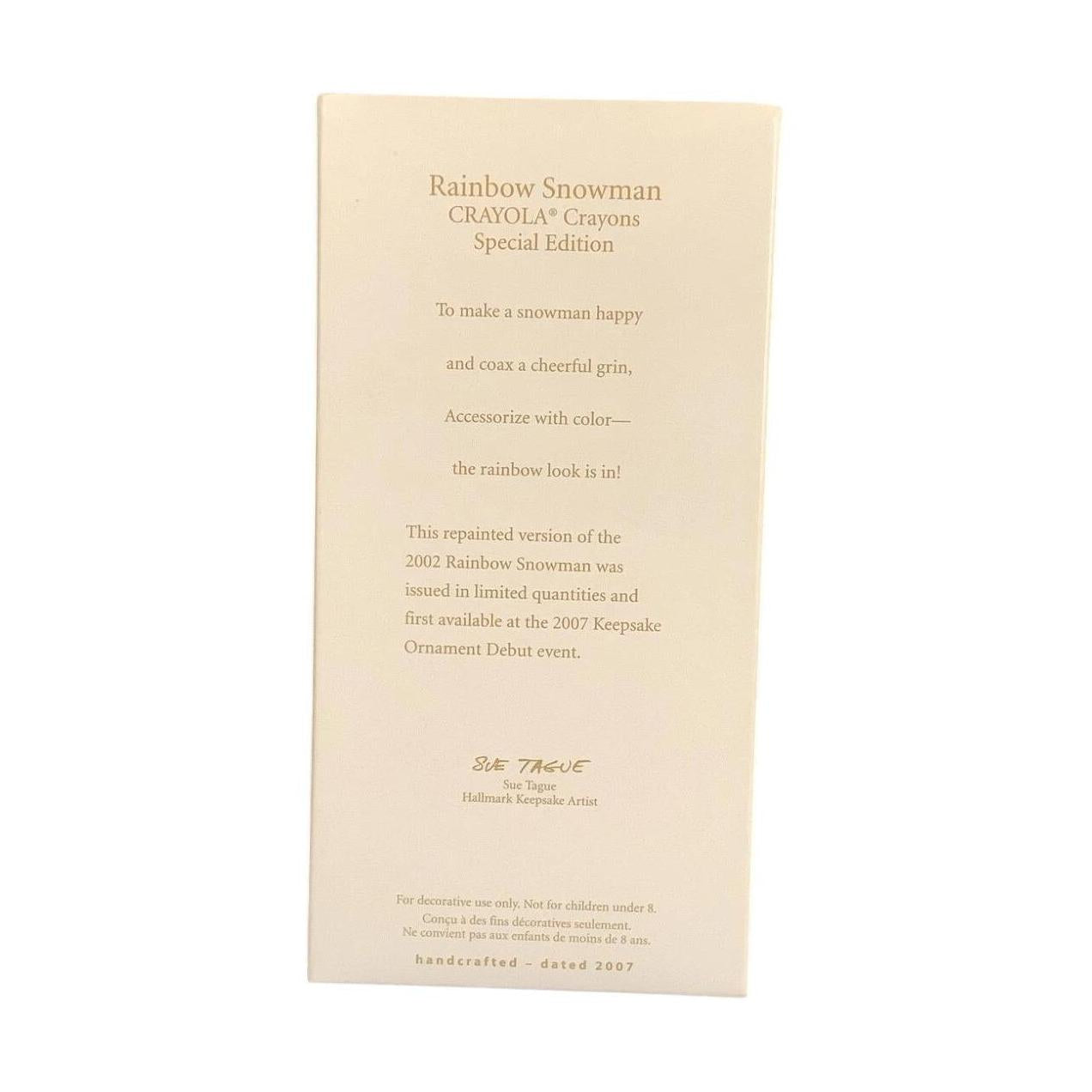 2007 Rainbow Snowman (Crayola)