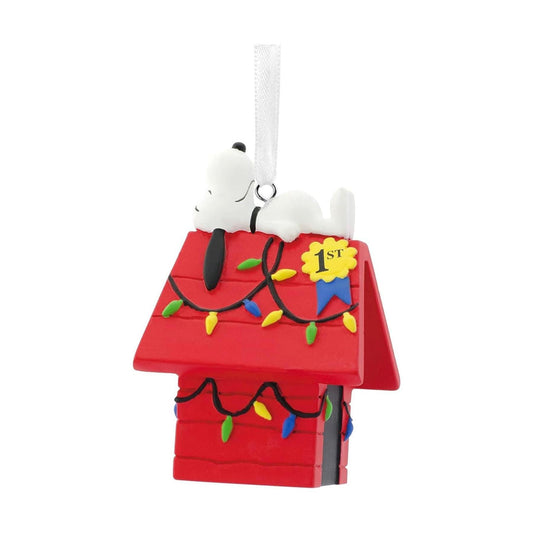 Snoopy on Holiday Doghouse Hallmark Ornament (Peanuts) 2HCM9096 Image1