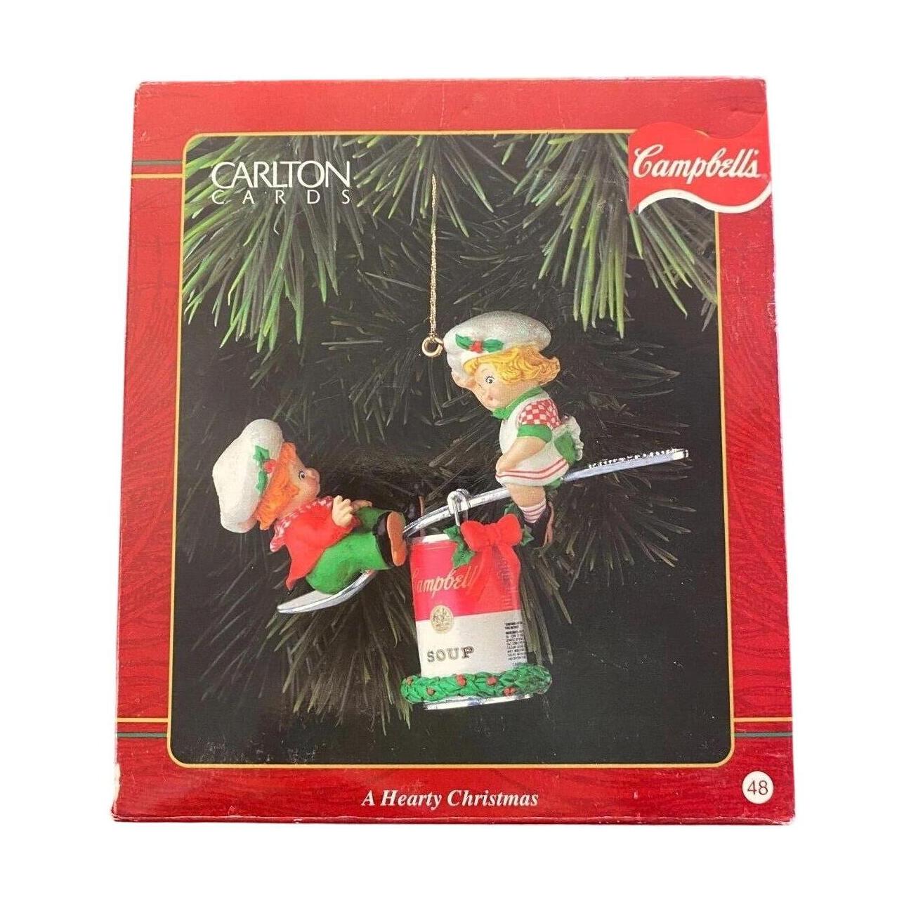 Vintage A Hearty Christmas Carlton Cards Ornaments (Campbell's Soup) CXOR-090T Image2