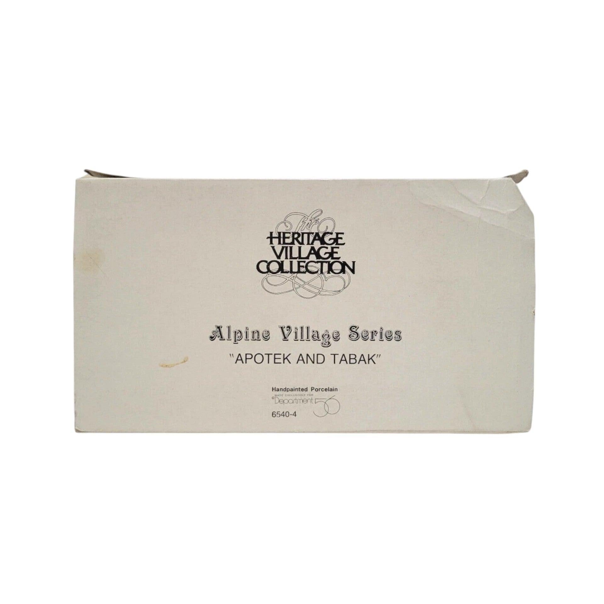 Vintage Apotek and Tabak - Alpine Village Series Department 56 1694818 Image5