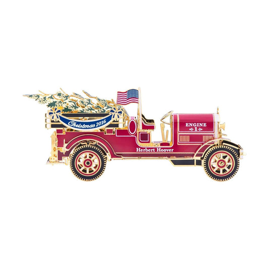 Vintage Car Ornament: Symbol of Drive & Innovation from Hoover Era Image1