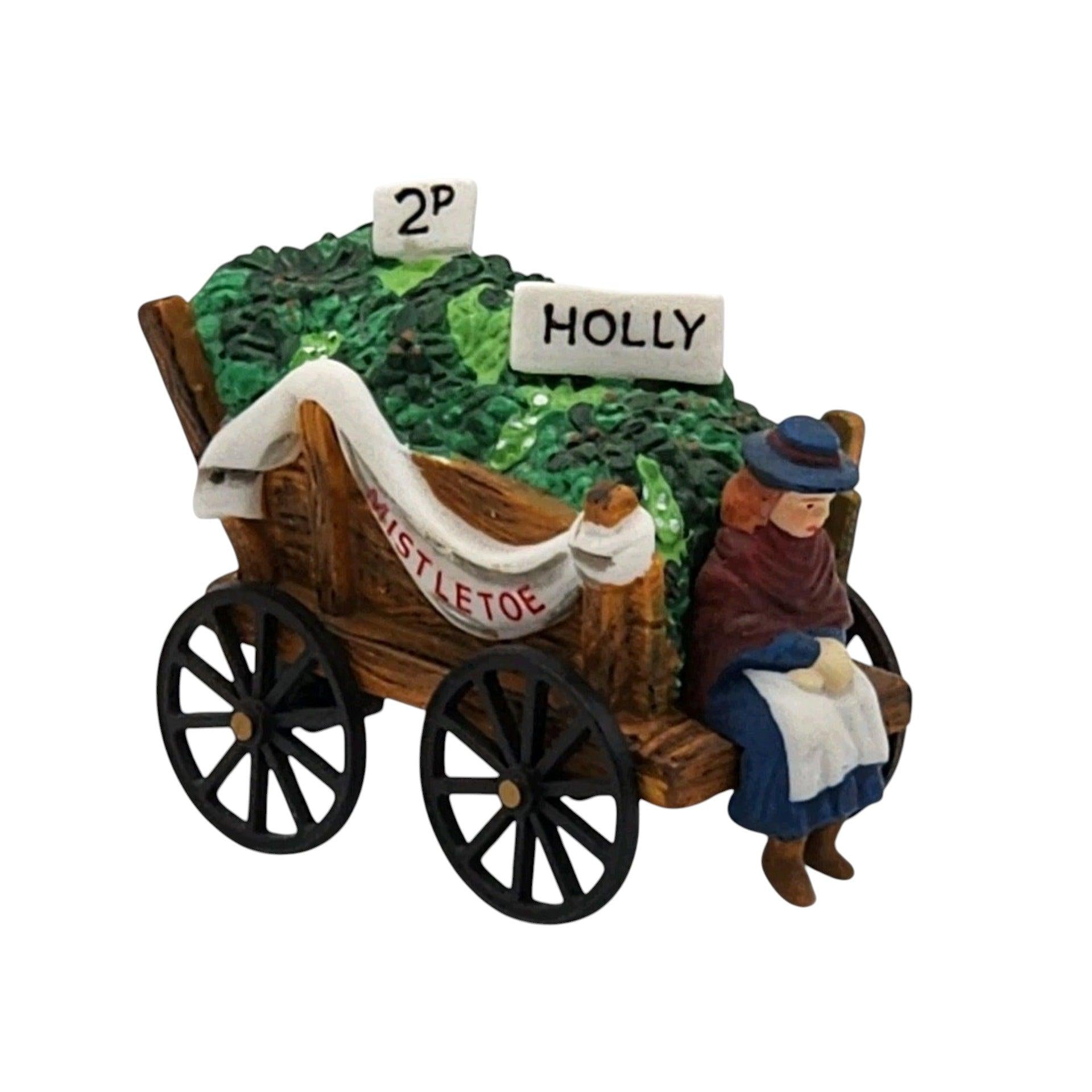 Vintage Chelsea Market Mistletoe Monger & Cart Setof 2 Department 56 1433975 Image5