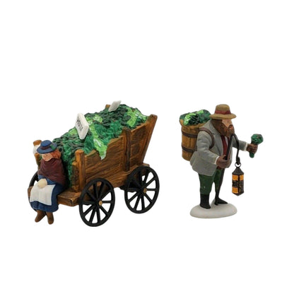 Vintage Chelsea Market Mistletoe Monger & Cart Setof 2 Department 56 1433975 Image7