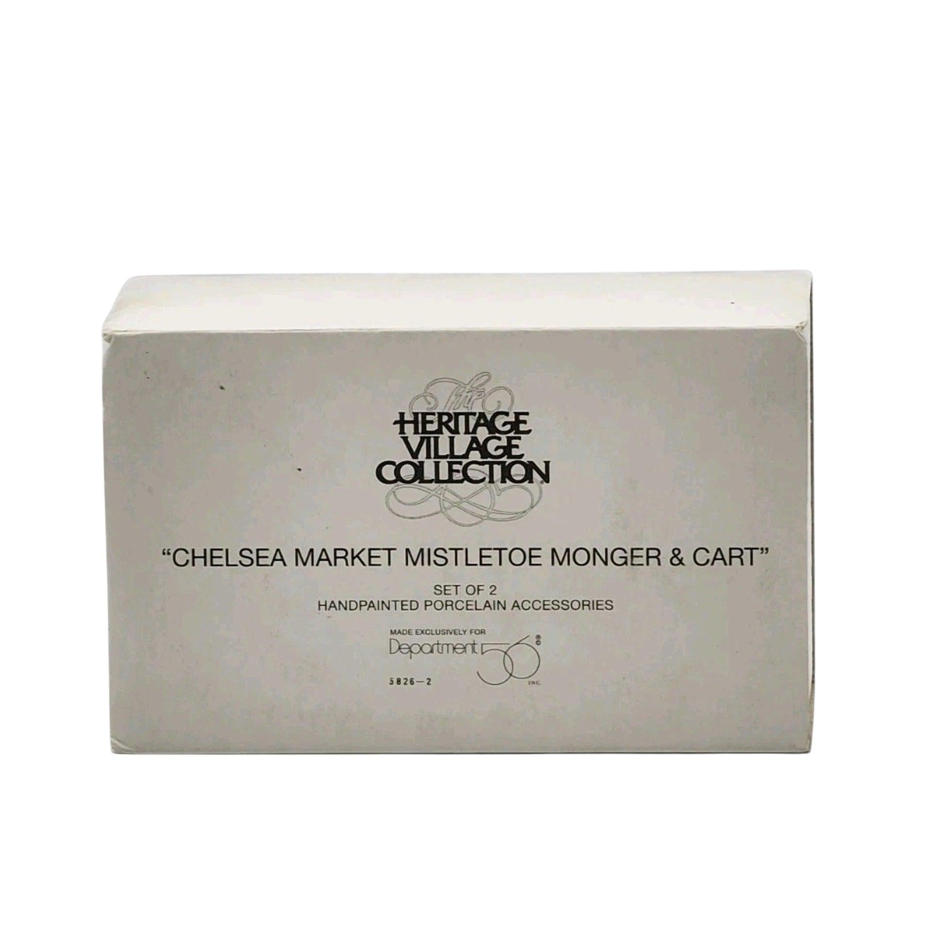 Vintage Chelsea Market Mistletoe Monger & Cart Setof 2 Department 56 1433975 Image8
