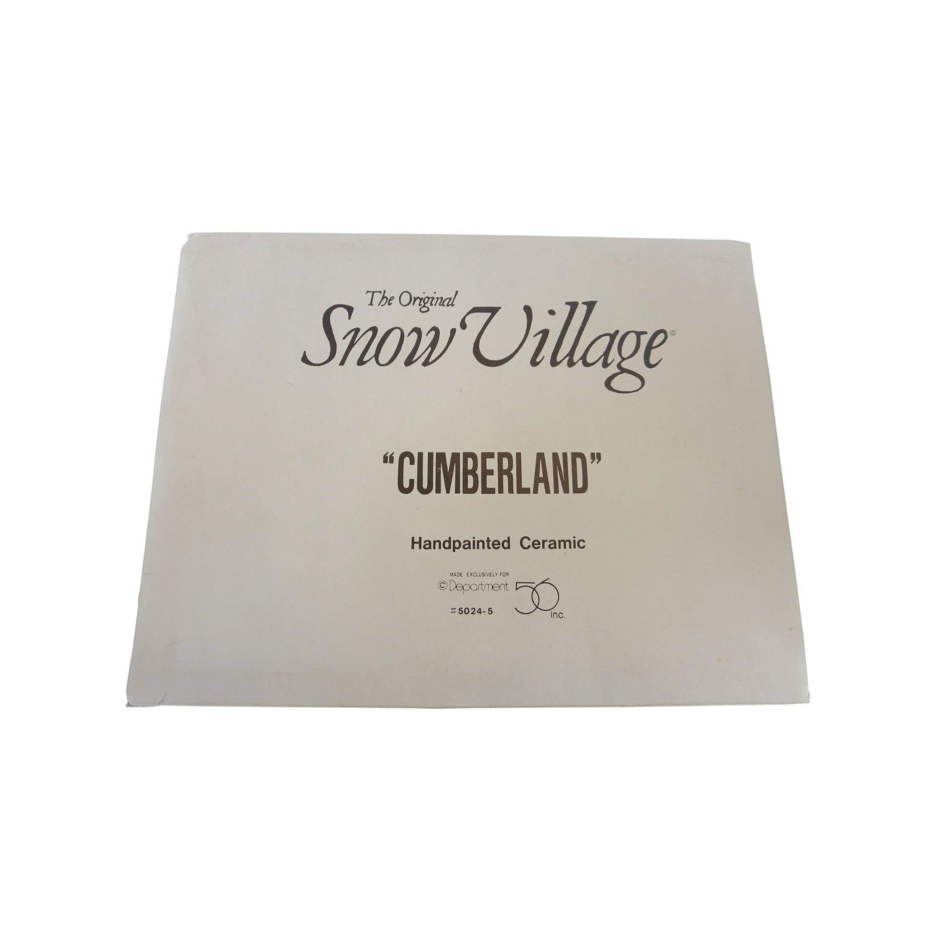 Vintage Cumberland - The Original Snow Village Department 56 1141140 Image2