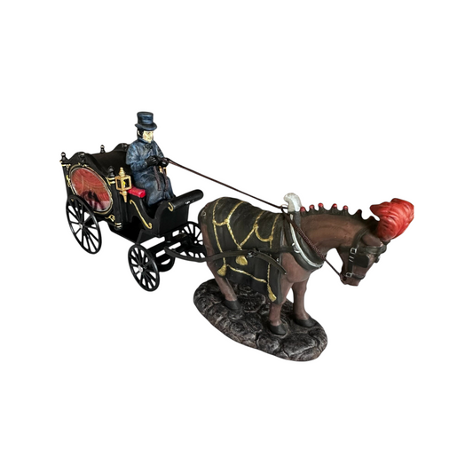 Vintage Horse Drawn Hearse - All Hallows' Eve - Dickens' Village Series Department 56 58574 Image1