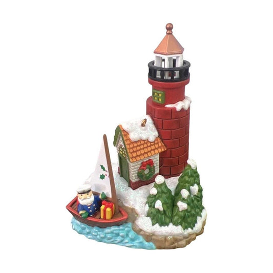 Vintage Santa by the Sea Carlton Cards Ornaments (Lighthouse) by Carlton Cards CXOR-088N Image1