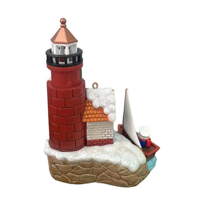 Vintage Santa by the Sea Carlton Cards Ornaments (Lighthouse) by Carlton Cards CXOR-088N Image3