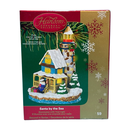 Vintage Santa by the Sea (Lighthouse) (Santa Claus) Carlton Cards Heirloom Ornament CXOR-129E Image2
