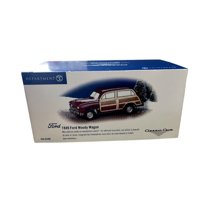 Vintage Snow Village Classic Cars - 1949 Ford Woody Wagon Department 56 55288 Image2