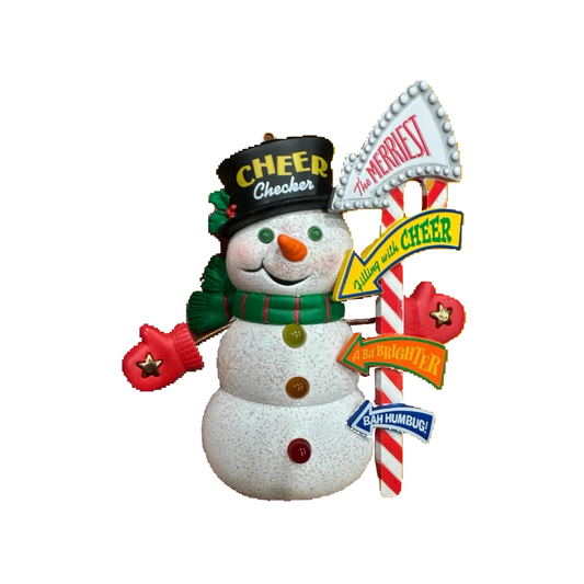 Vintage Three Cheers for Christmas Carlton Cards Ornaments (Snowmen) by Carlton Cards CXOR-068N CXOR-068N Image1