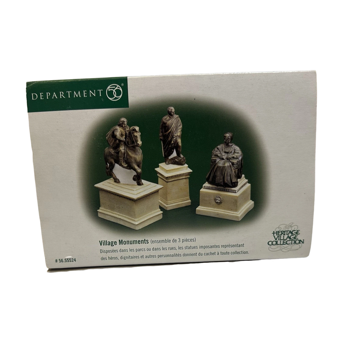 Vintage Village Monuments Set of 2 Department 56 55524 Image2