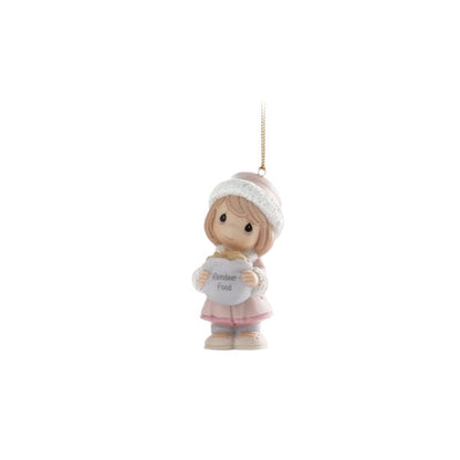 Whimsical Girl and Reindeer Ornament for Christmas Tree Decor Image1