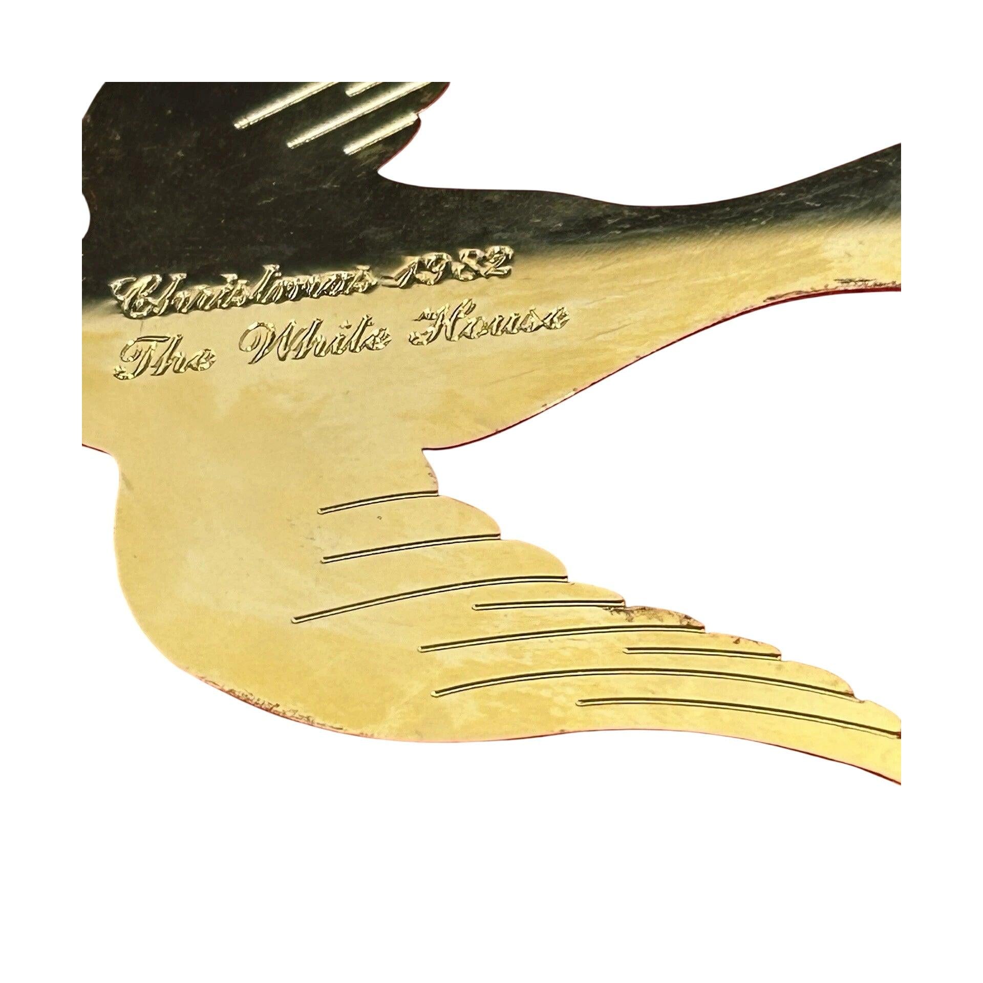 White House Historical Association Golden Bird Ornament with Majestic Animal Design Image5